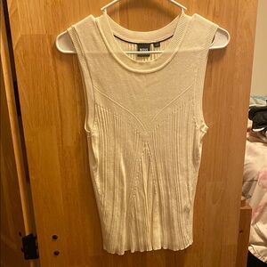 BOSS Women's Cream Sleeveless Top